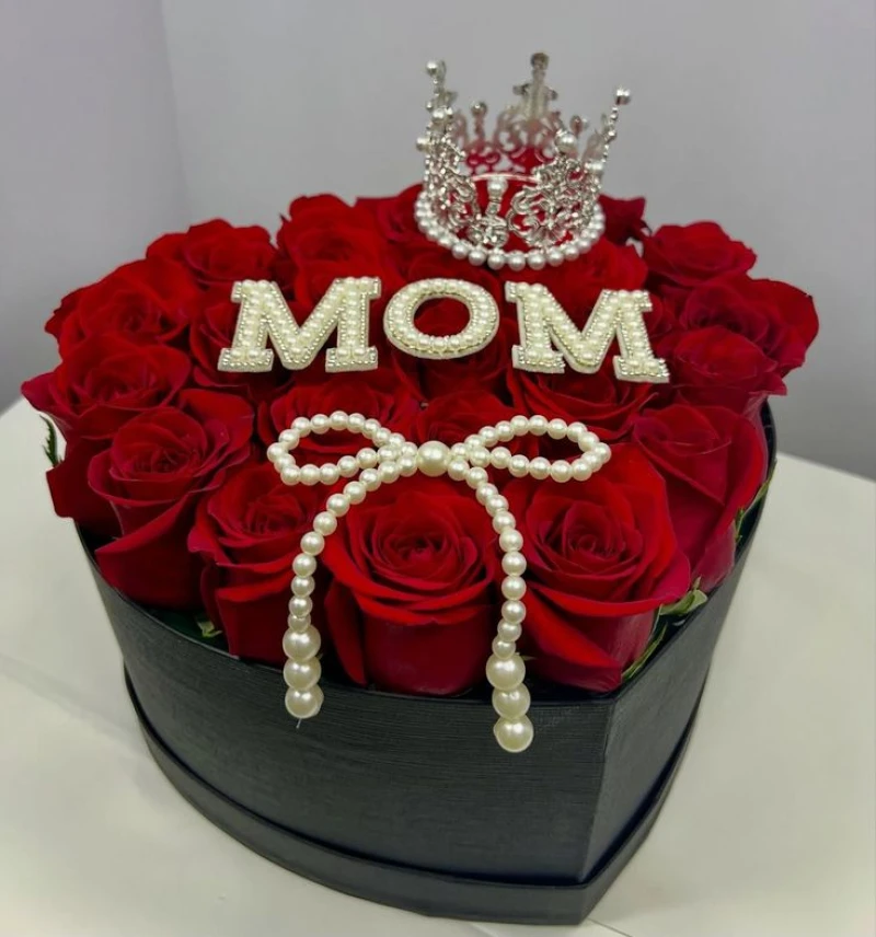 “Mom” Ribbon Flower Basket