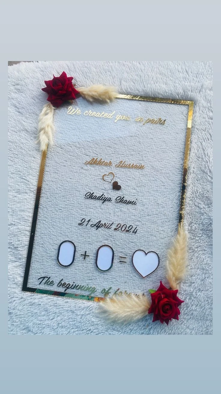 The Minimalist Pampas & Rose Nikkah Keepsake